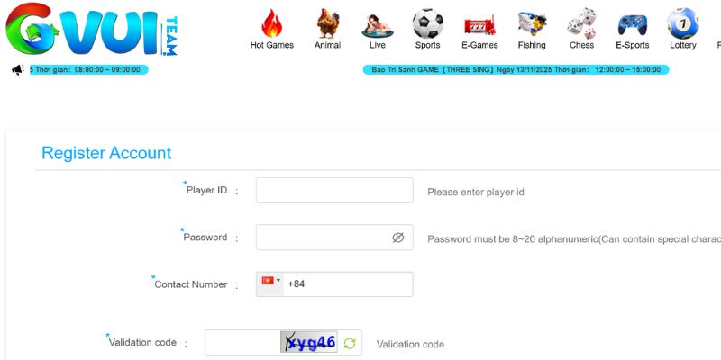 Điền thông tin vào biểu mẫu